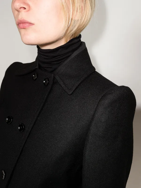 Lemaire double-breasted high neck coat 