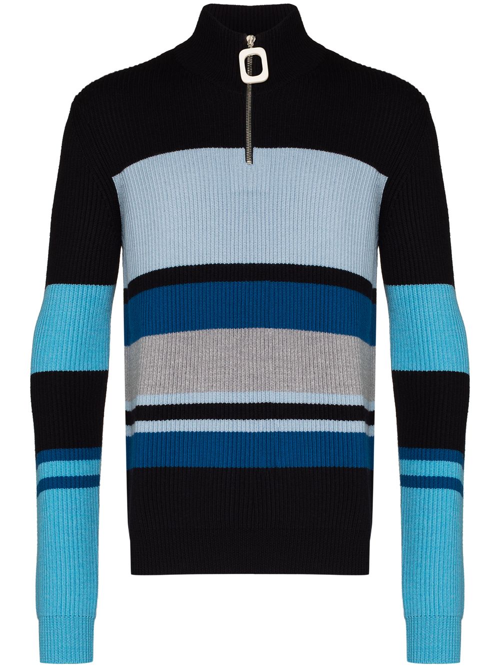 фото Jw anderson striped half-zip jumper