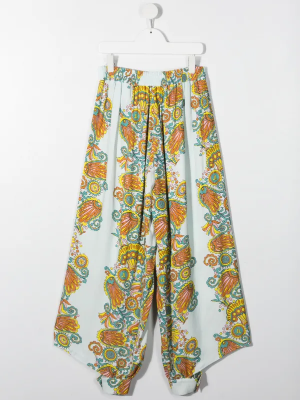 Lanvin Enfant Pantalon Ample a Fleurs Farfetch