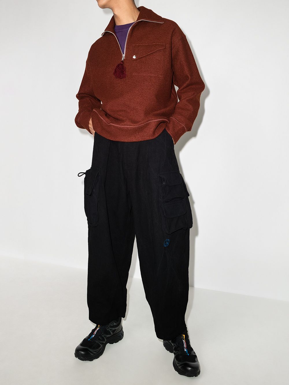 фото Story mfg. forager wide-leg cargo trousers