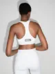 VETEMENTS scoop neck logo trim bra
