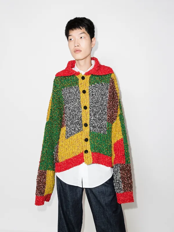 jw anderson patchwork cardigan