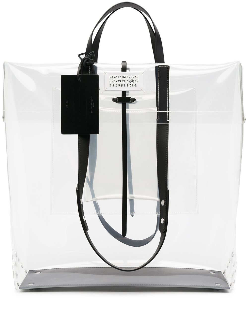 фото Maison margiela прозрачная сумка-тоут с логотипом