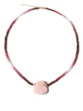 JIA JIA 14kt yellow gold quartz ruby ombre beaded necklace