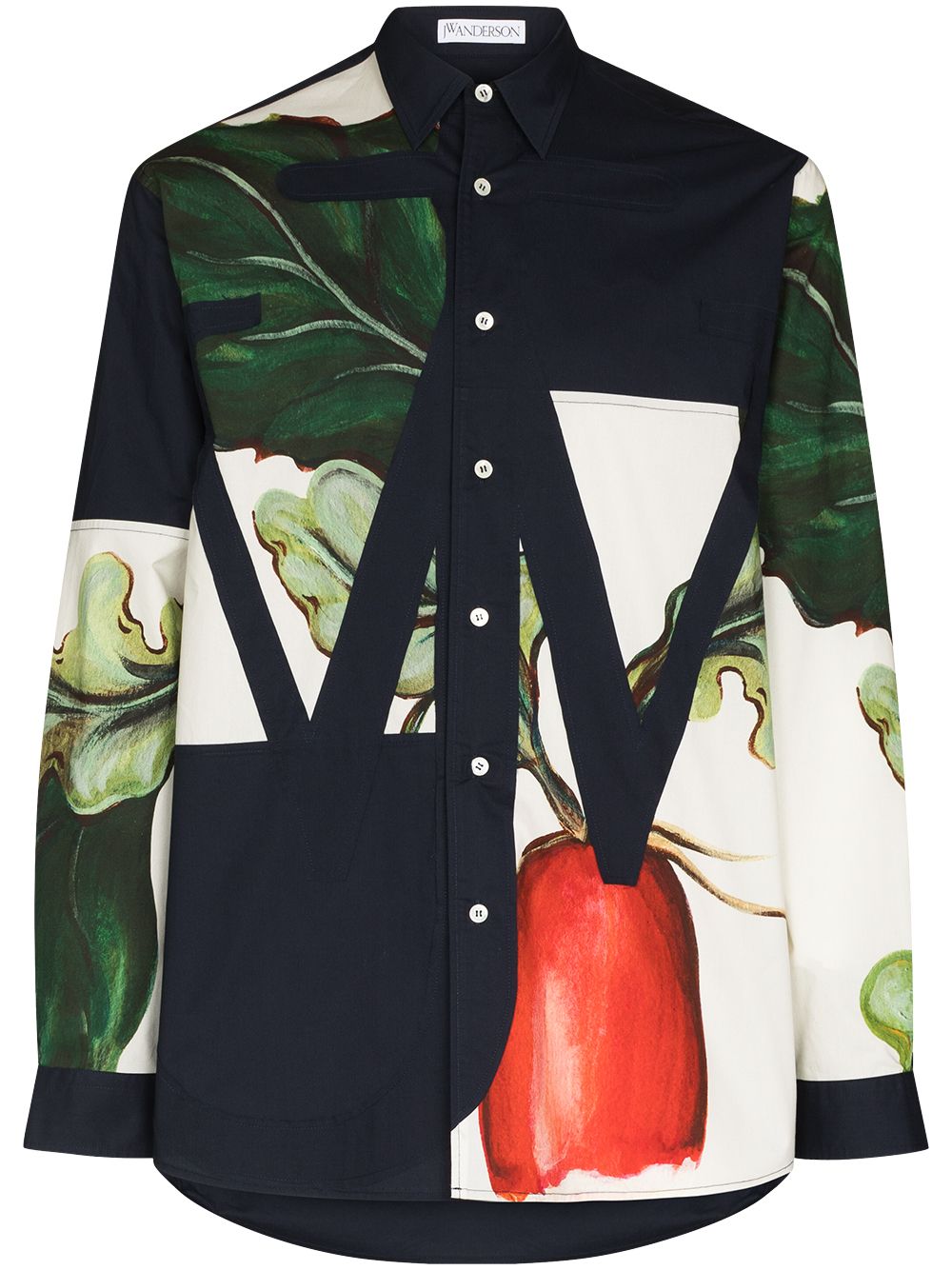 фото Jw anderson рубашка veggie fruit с длинными рукавами