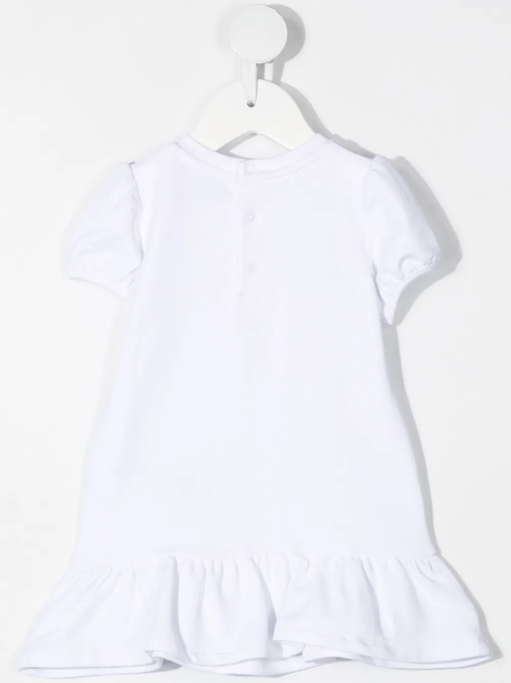 фото Moschino kids платье-футболка со стразами и логотипом