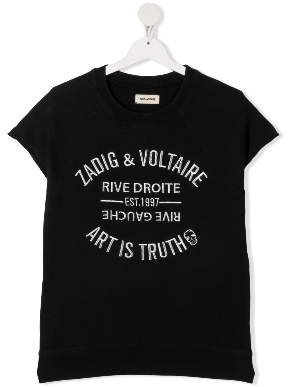 фото Zadig & voltaire kids футболка с логотипом