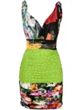 Dolce & Gabbana patchwork fitted mini dress - Black