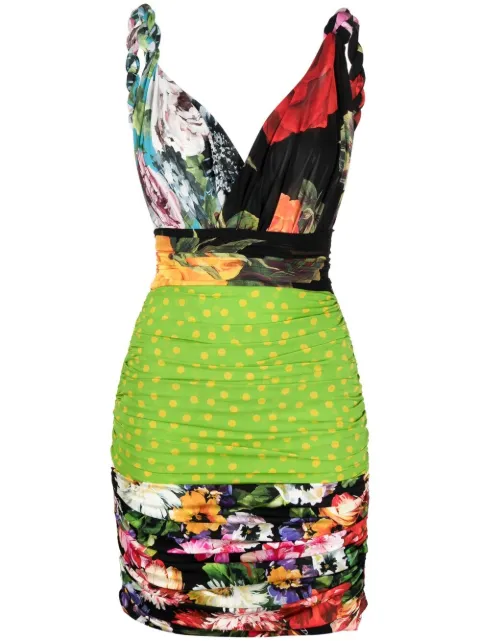 Dolce & Gabbana patchwork fitted mini dress