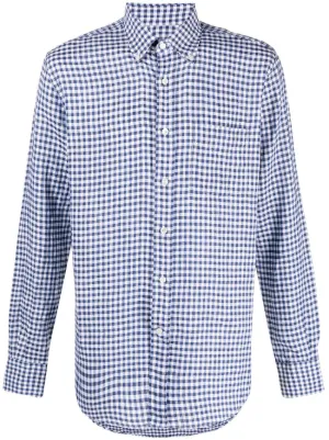 images Canali Mens Shirts check print button down shirt