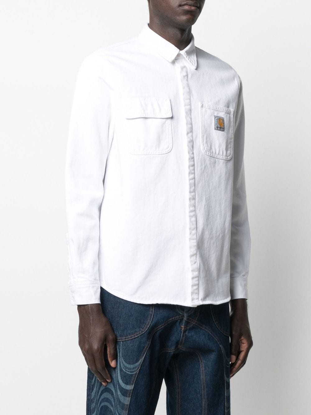 Shop Carhartt WIP organic-cotton shirt jacket with Express Delivery ...