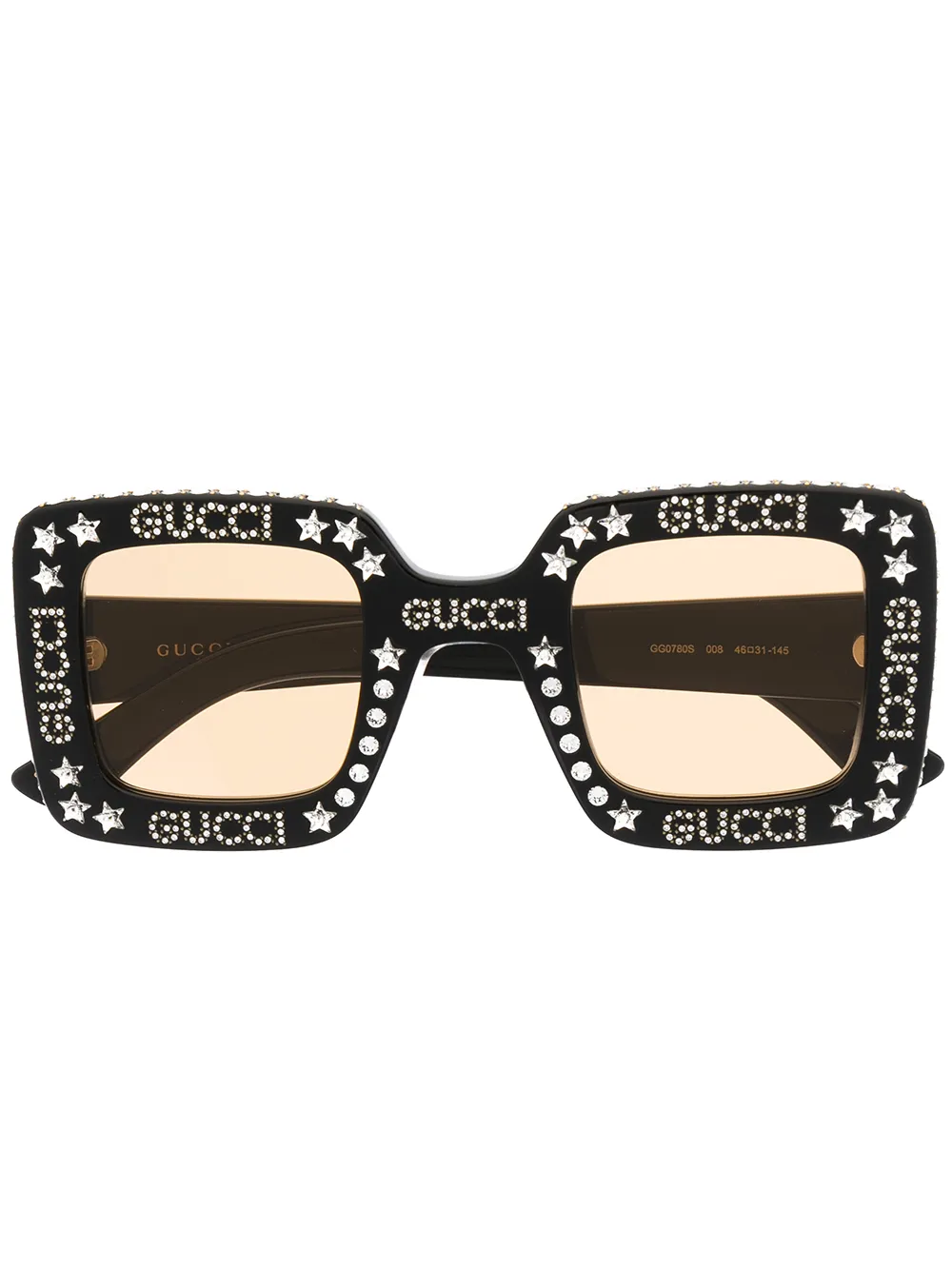 фото Gucci eyewear солнцезащитные очки в массивной оправе с логотипом