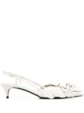 Valentino Garavani appliqué-detail pointed-toe pumps - White