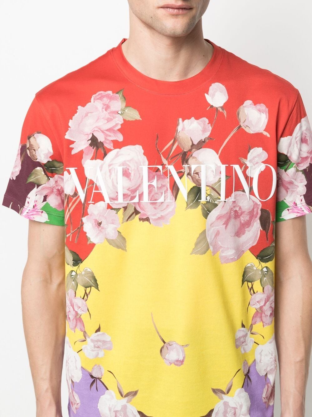 Valentino Garavani Flying Flowers Printed T-shirt - Farfetch