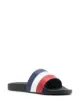 Image 2 of Moncler striped logo-embossed slides