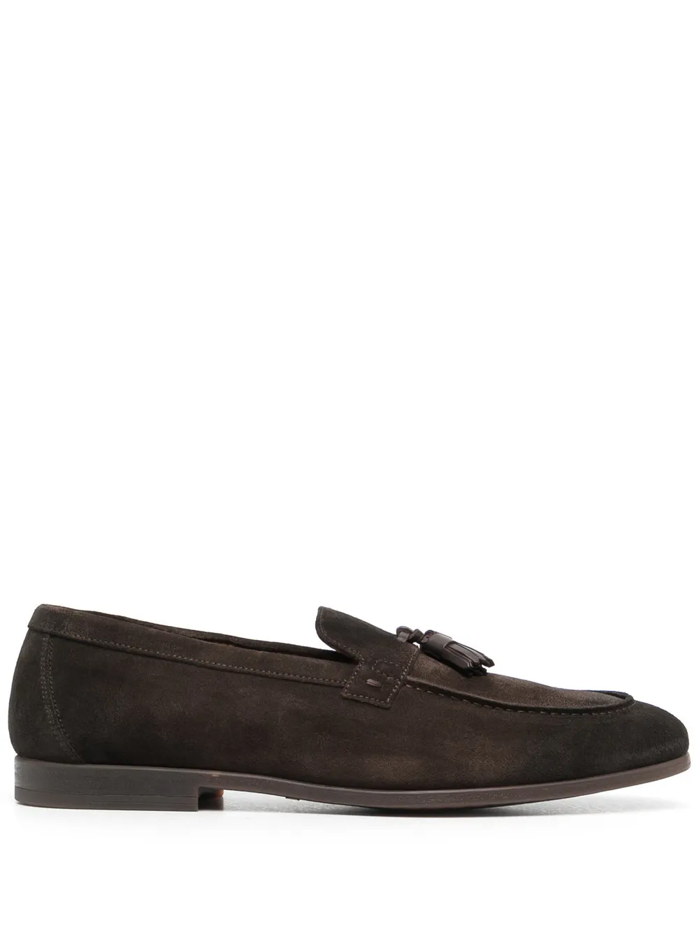 DOUCAL'S TASSEL-DETAIL SUEDE LOAFERS