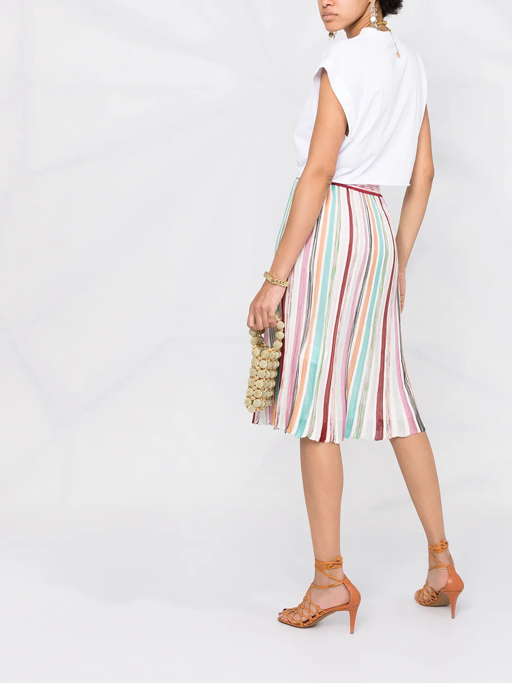 фото Missoni полосатая юбка с завышенной талией