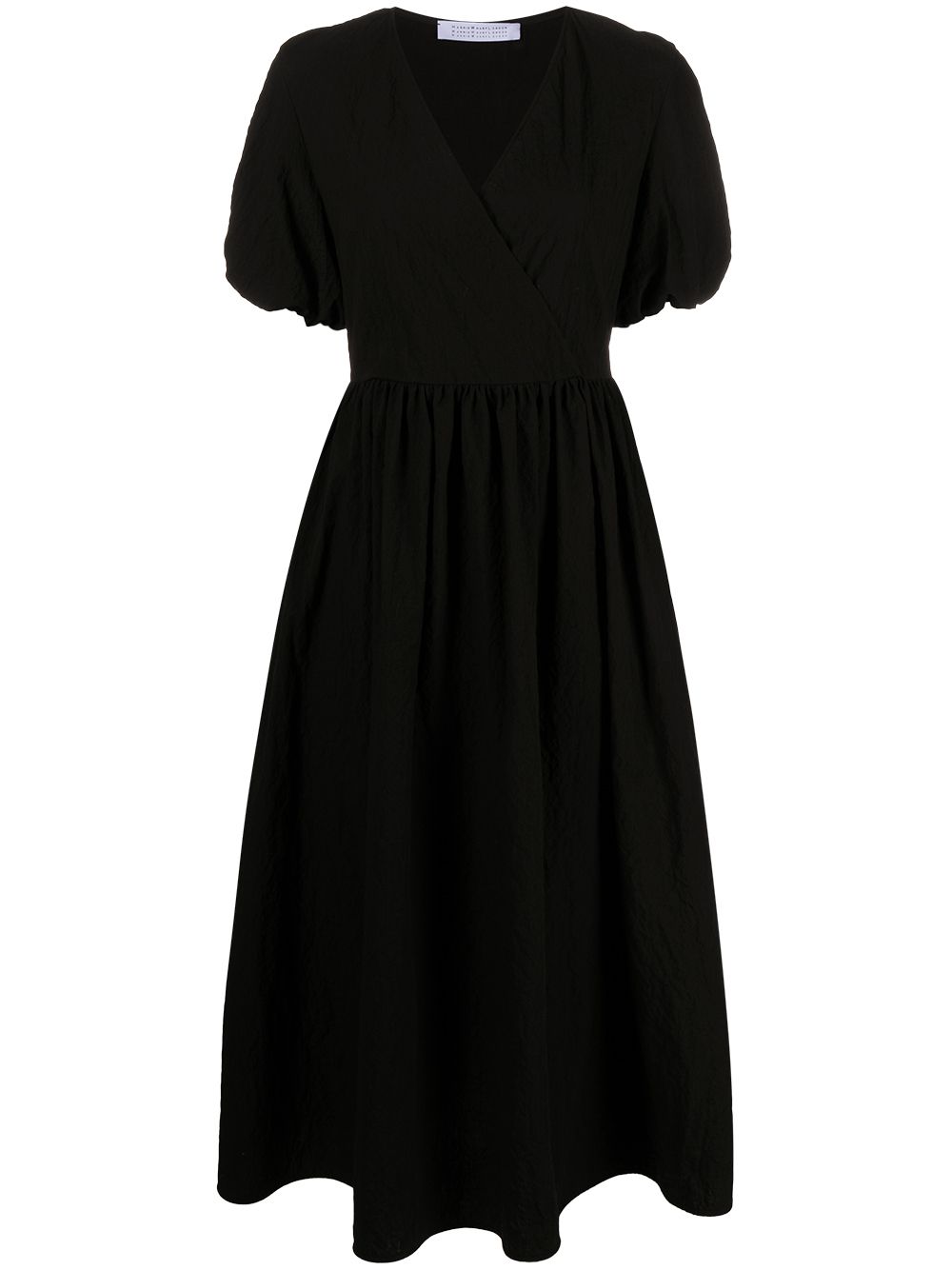 Harris Wharf London V-neck A-line Dress In Black