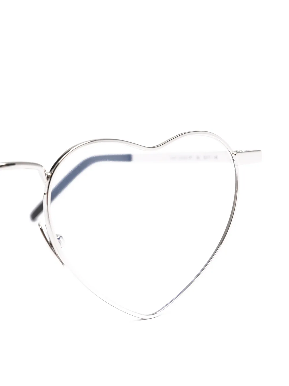 Saint Laurent Sl301 Loulou Wire-frame Glasses In Silver