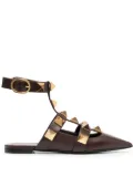 Valentino Garavani Rockstud-detail pointed-toe pumps - Brown