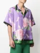 Valentino rose print silk shirt