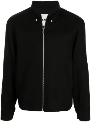 zip up collared jacket