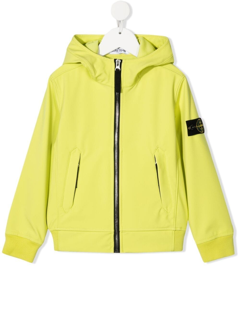 STONE ISLAND JUNIOR LOGO-PATCH HOODED JACKET