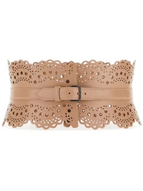 Alaïa scalloped buckle-fastening belt