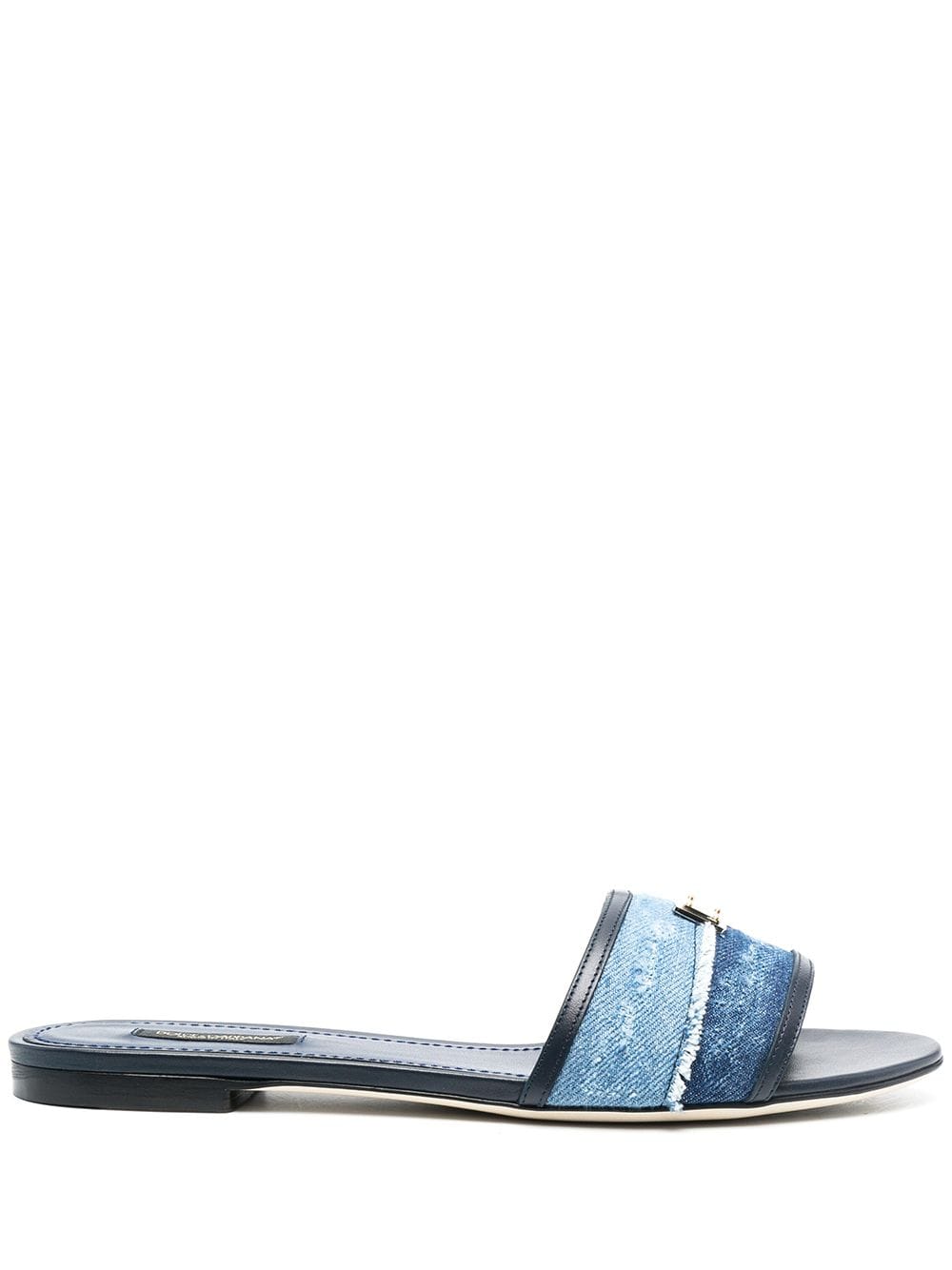 Dolce & Gabbana Denim Flat Mules - Farfetch