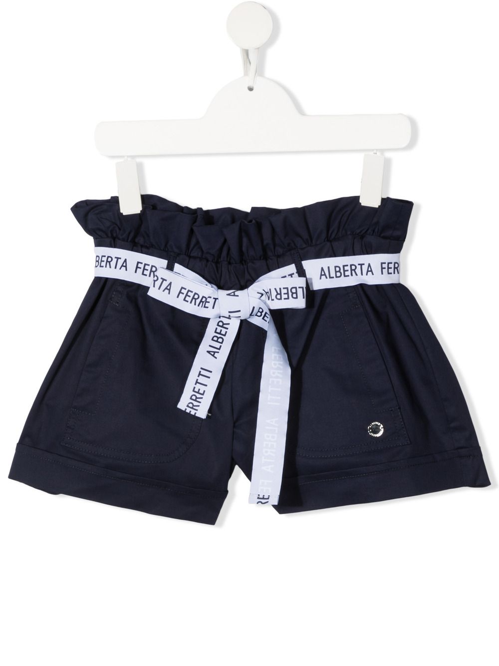 Image 1 of Alberta Ferretti Kids logo belt shorts
