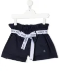 Alberta Ferretti Kids logo belt shorts - Blue