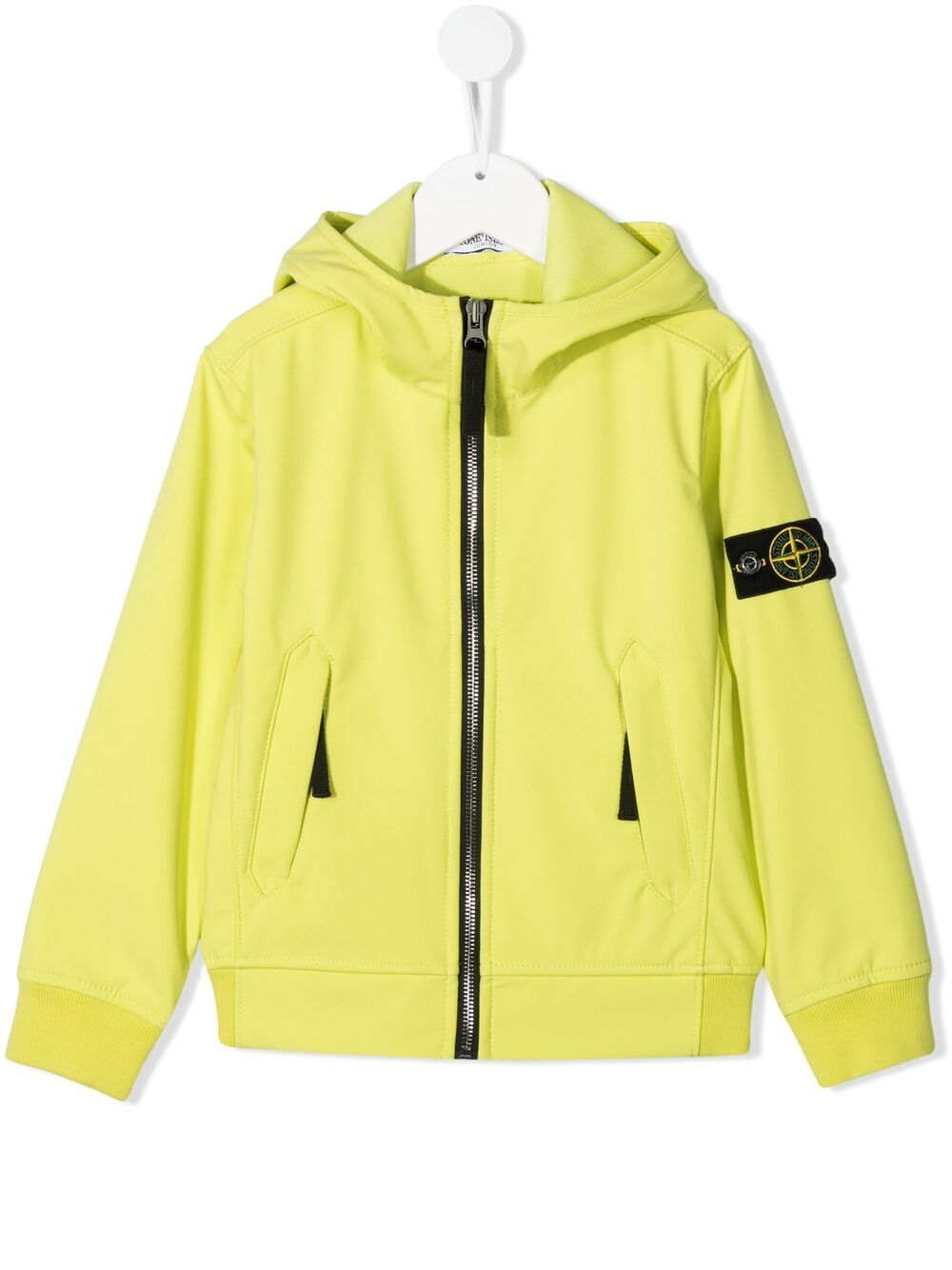 фото Stone island junior куртка с капюшоном и нашивкой-логотипом