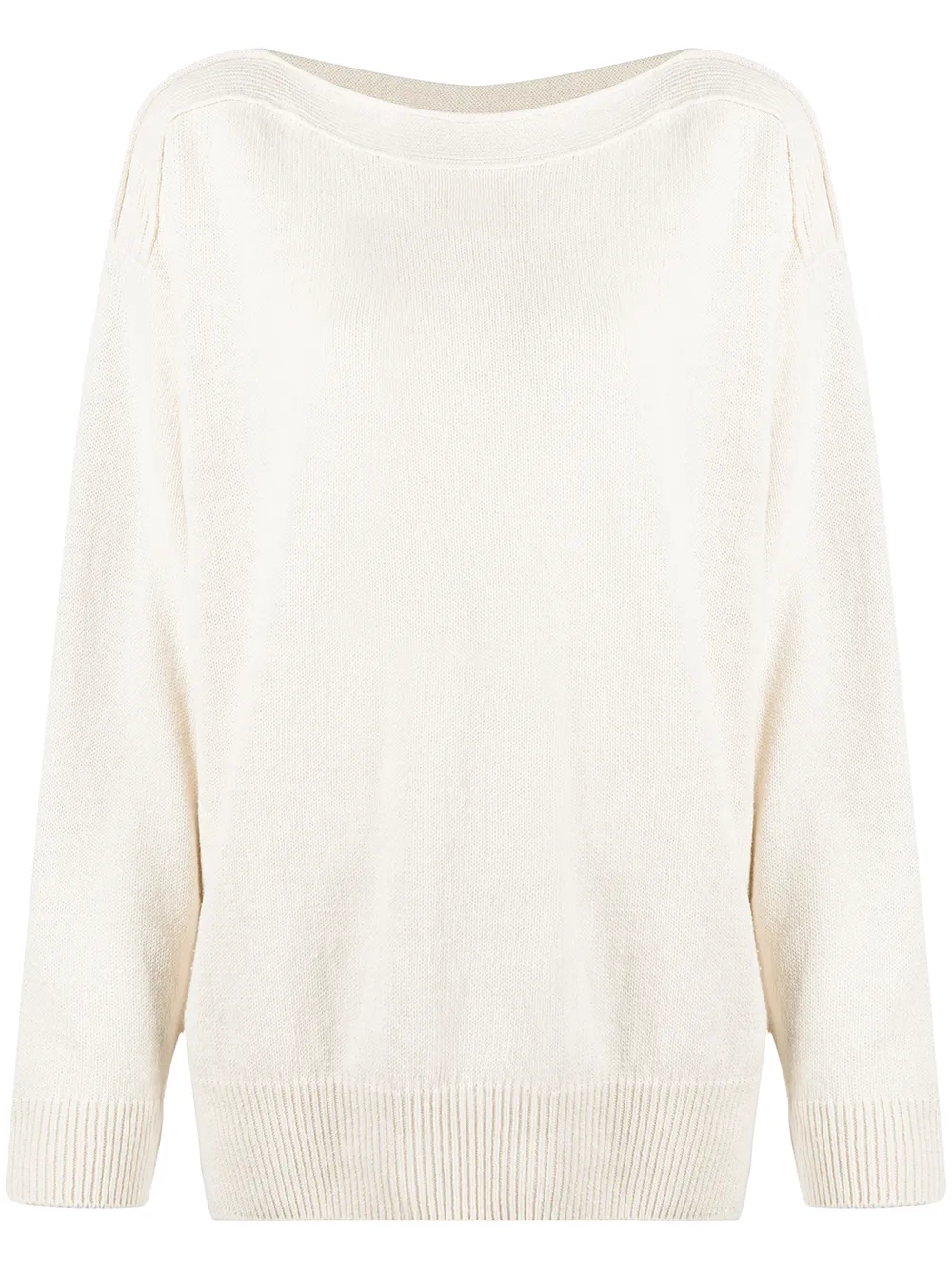 Closed Boat-neck Knit Jumper