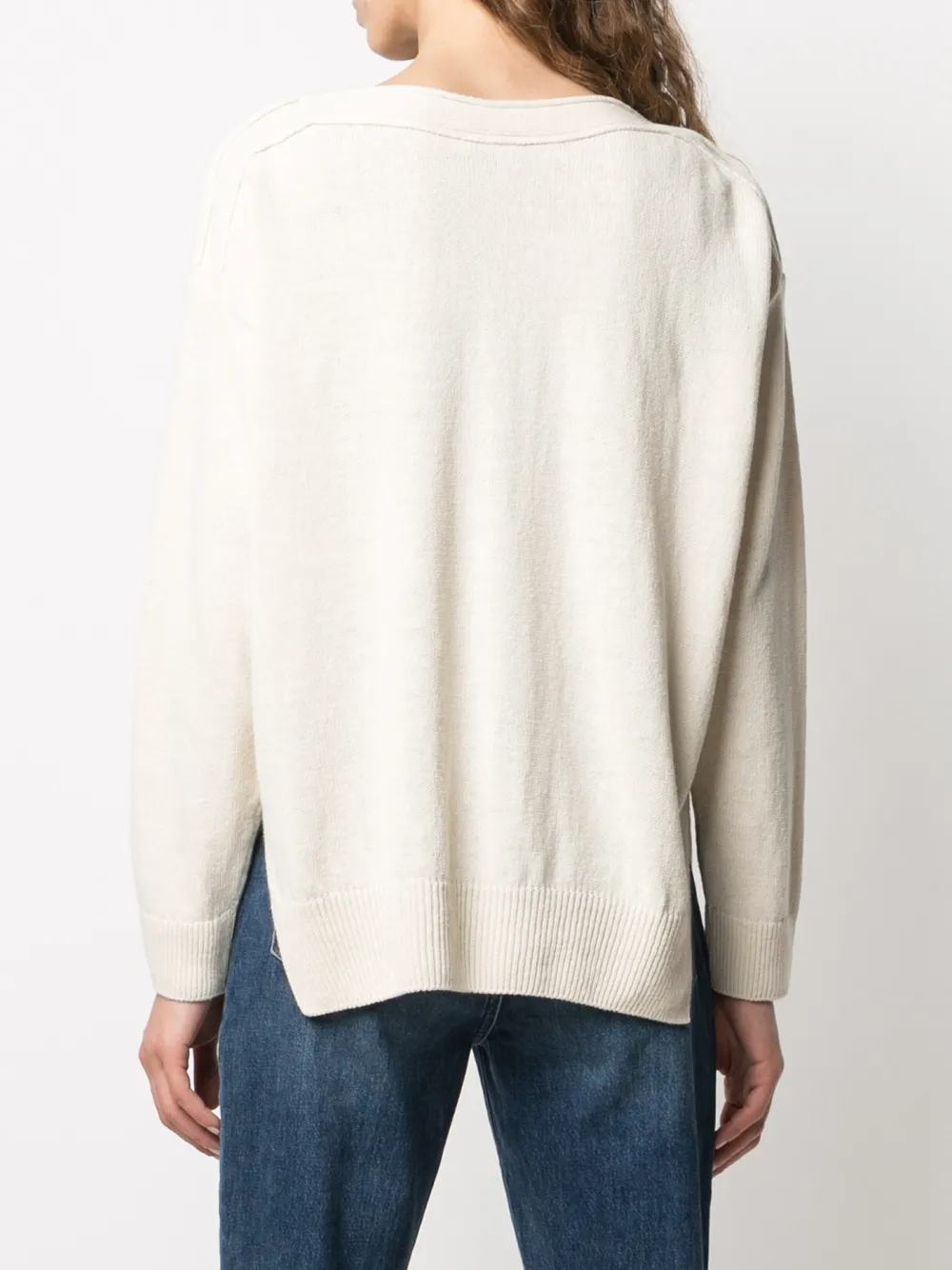 CLOSED BOAT-NECK KNIT JUMPER 