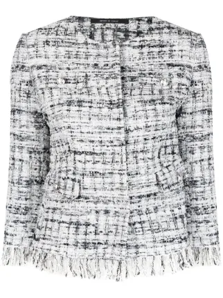 Tagliatore Frayed Tweed Jacket - Farfetch