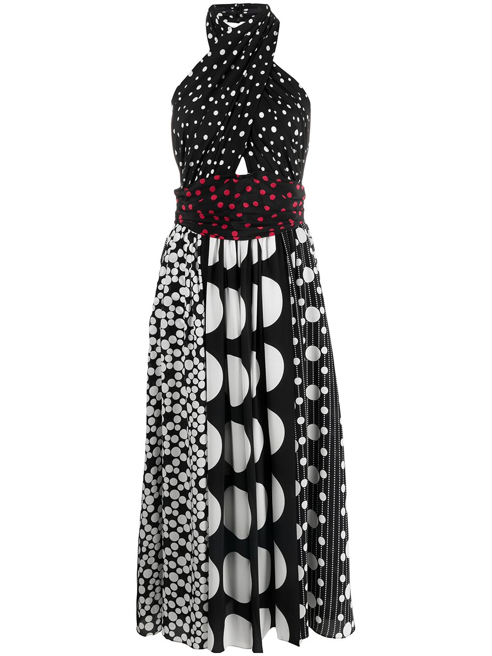 DOLCE & GABBANA POLKA DOT HALTERNECK DRESS