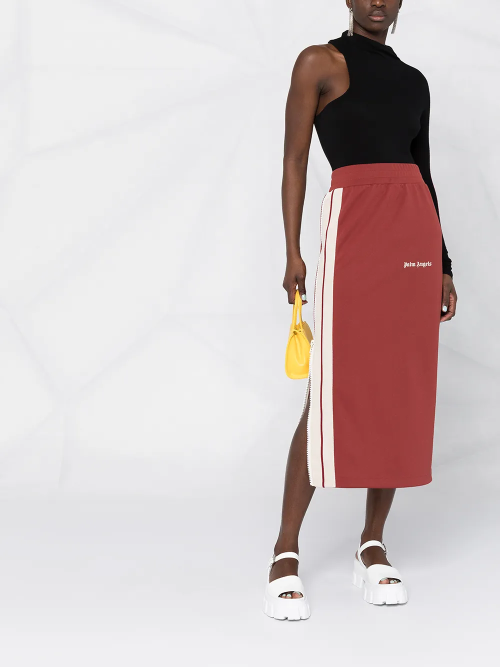 Palm Angels Rok met logoprint Rood