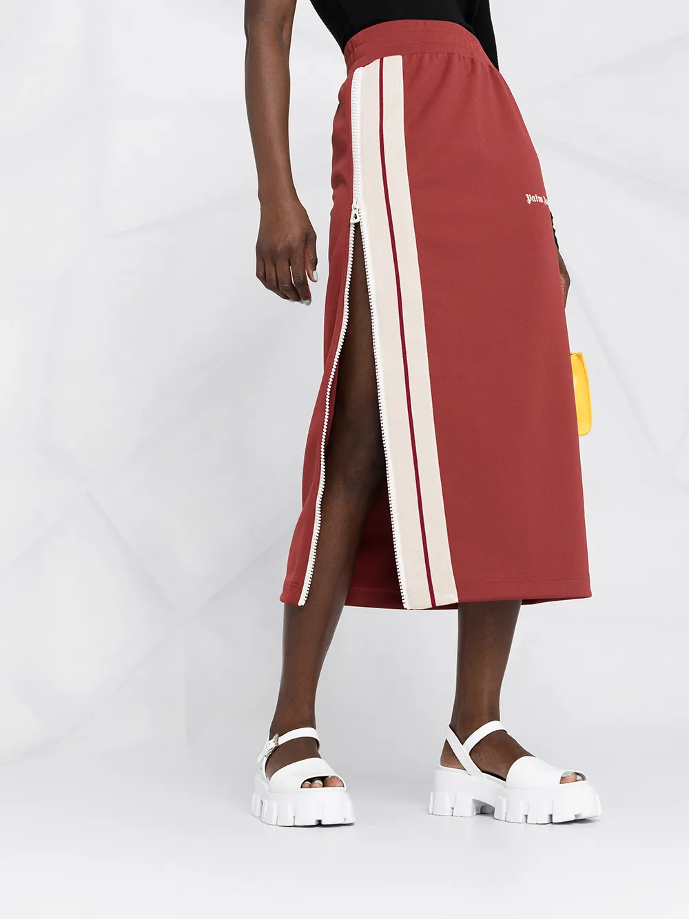 Palm Angels Rok met logoprint Rood