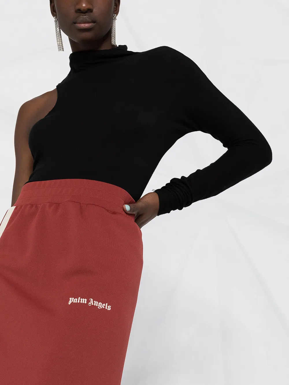 Palm Angels Rok met logoprint Rood