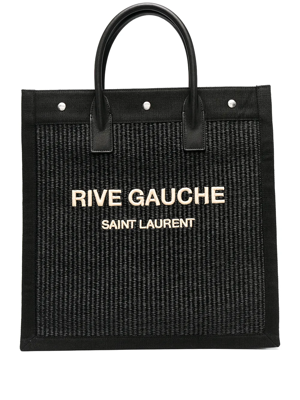 SAINT LAURENT RIVE GAUCHE WOVEN TOTE BAG