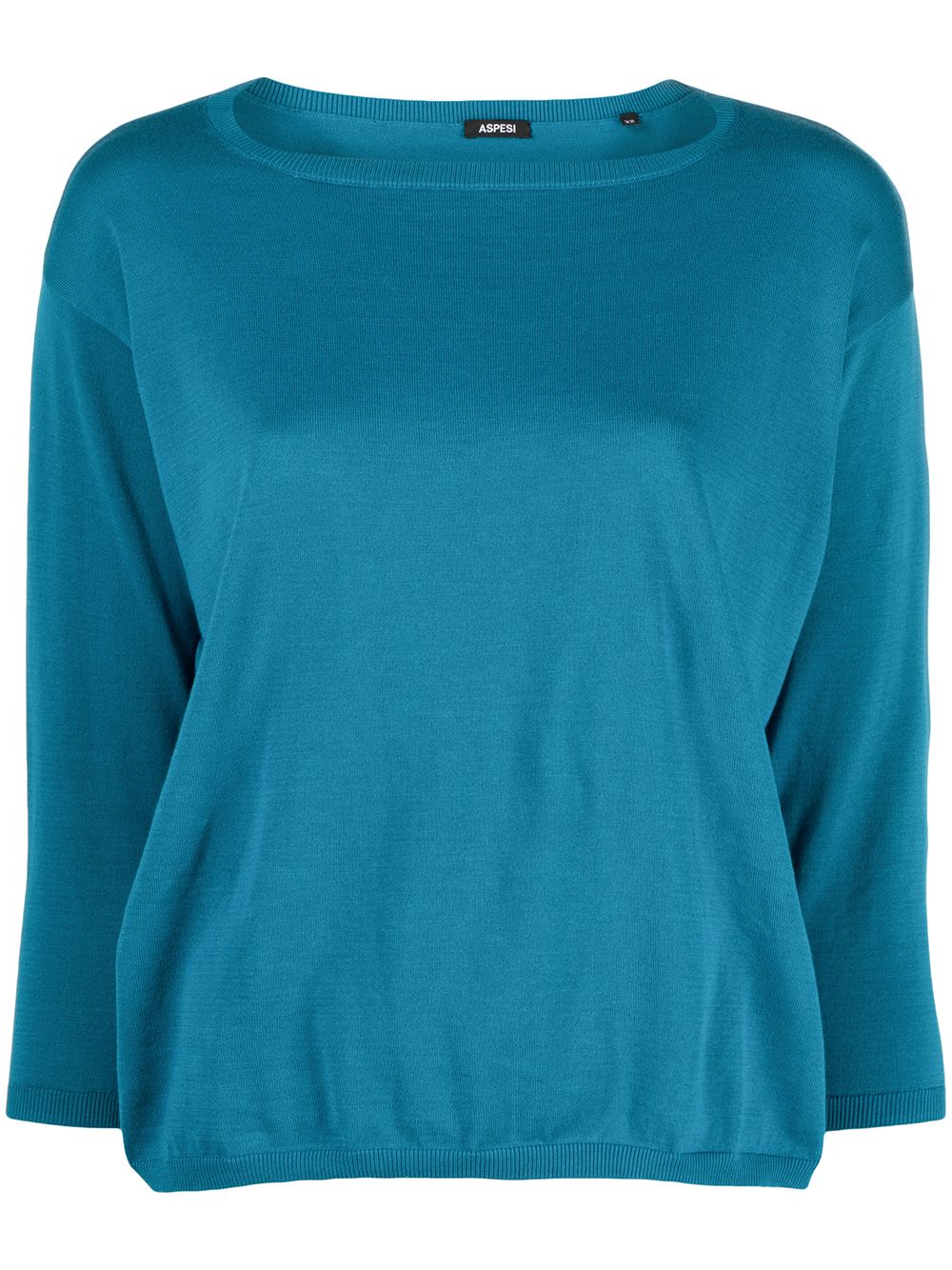 Aspesi Long-sleeved Cotton Jersey In Blue