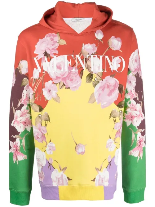 Hoodie à rose imprimée - Valentino Garavani - Modalova
