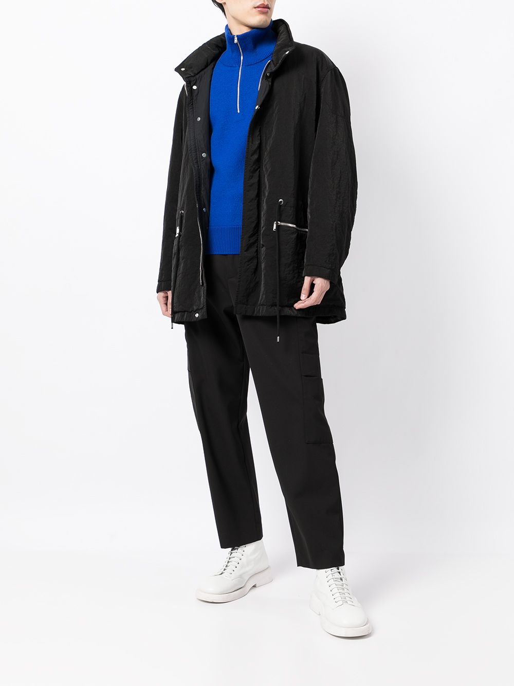 Jil Sander Jack met capuchon - Zwart