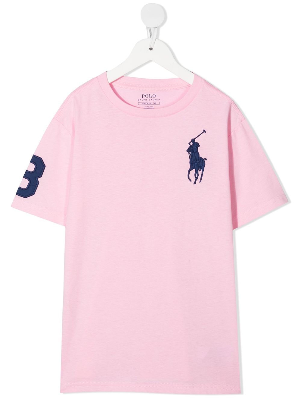 Ralph Lauren Kids' Logo-embroidered T-shirt In Pink