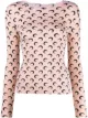 Image 1 of Marine Serre moon-print boat-neck top