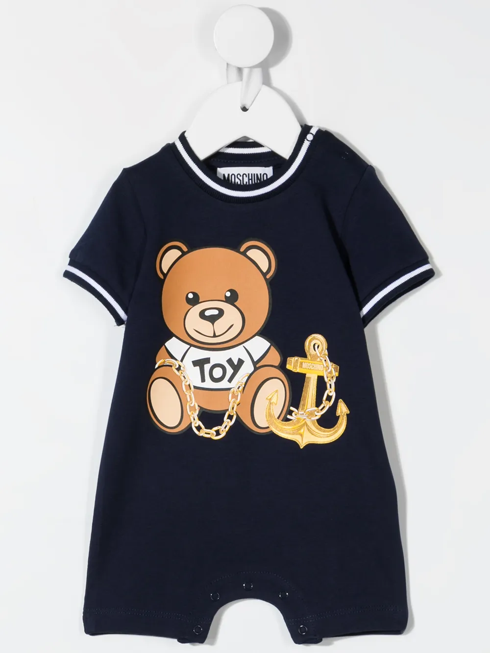 фото Moschino kids короткий комбинезон с принтом