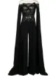 Image 1 of Zuhair Murad embellished cape-sleeve jumpsuit