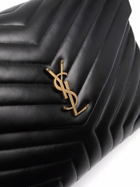 saint laurent large loulou matelassé leather shoulder bolsa