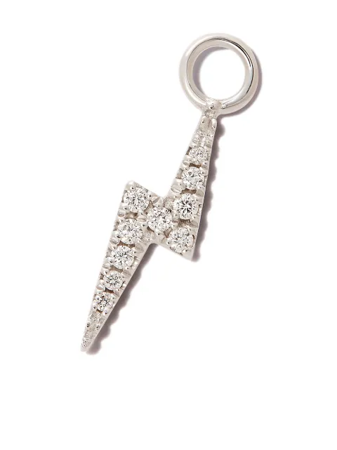 MARIA TASH 18kt white gold Lightning Bolt charm