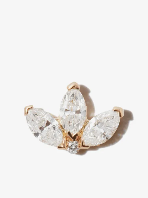 MARIA TASH 18kt yellow gold Engraved Lotus earring